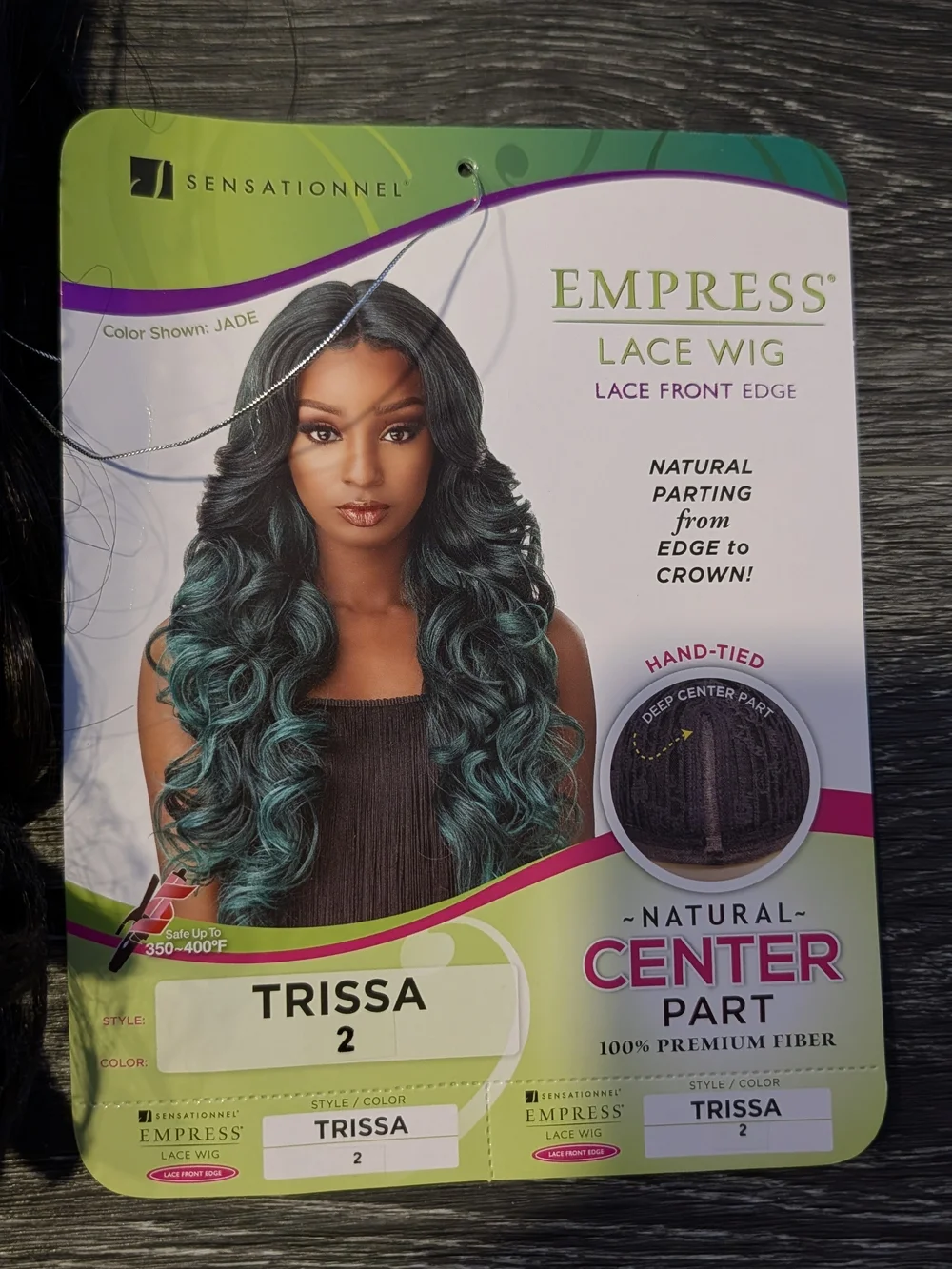 Sensationnel Empress Natural Center Part Synthetic Lace Front Edge Wig TRISSA
